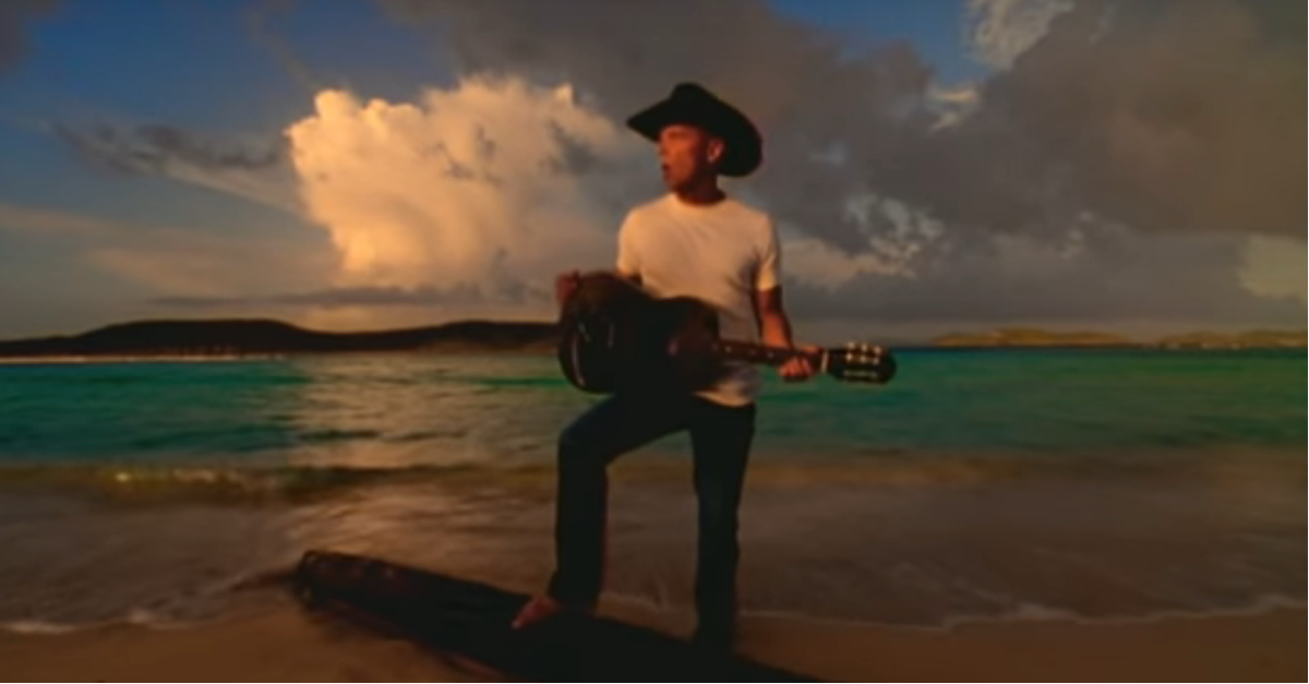 Kenny Chesney took it to the beach in this '90s feel-good music video - Rare.us